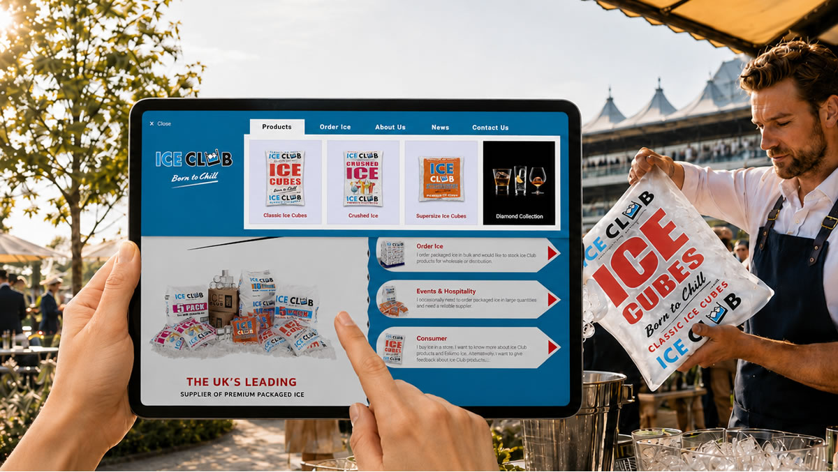 Ice Club enquiry-focused website project screenshot